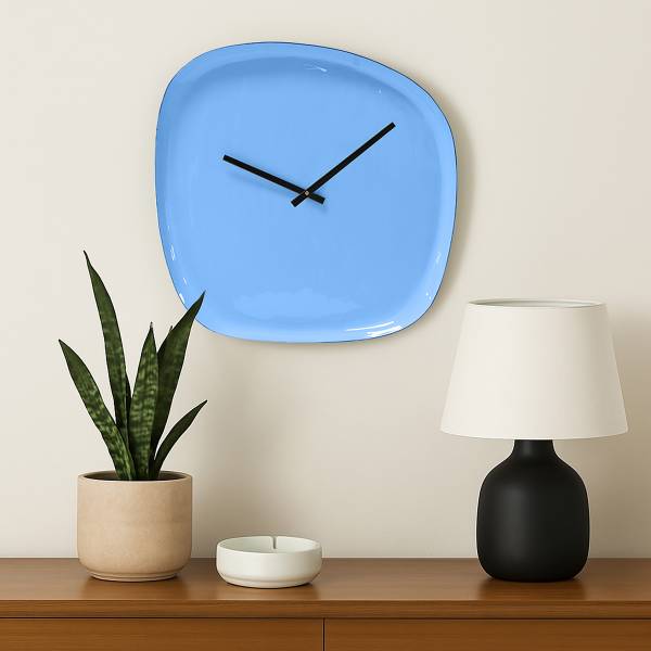 Orologio da parete Tomo Alluminio - Blu neutro