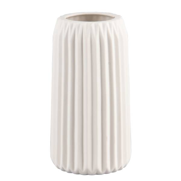Vaso Ruffle Ceramica - Bianco - Diametro: 8 cm