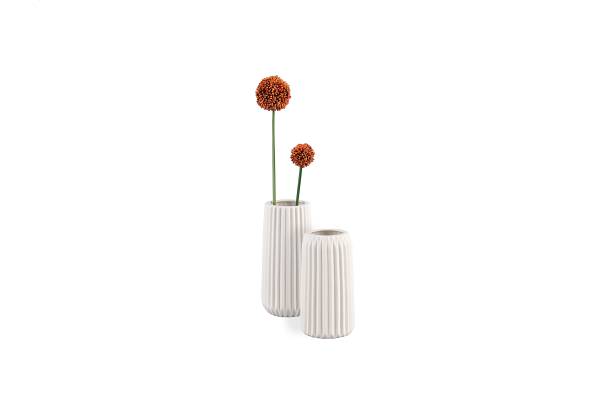 Vaso Ruffle Ceramica - Bianco - Diametro: 8 cm