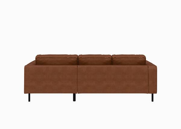 Ecksofa DOGGA mit opt. Schlaffunktion Kunstleder Crispina: Braun - Schlaffunktion - Bettkasten