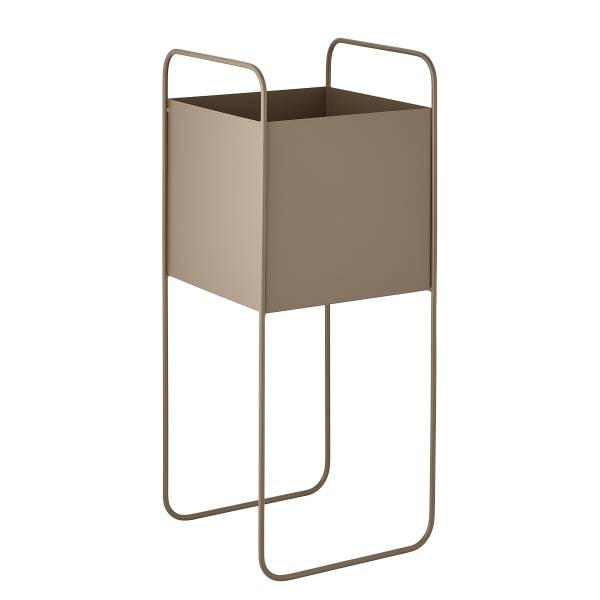 Cache-pot Ecoma Acier - Marron