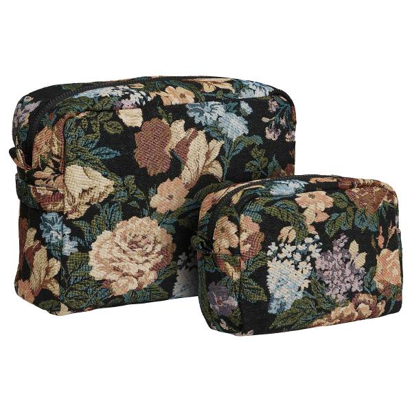 Set toilettassen Niaro polyester - zwart mix