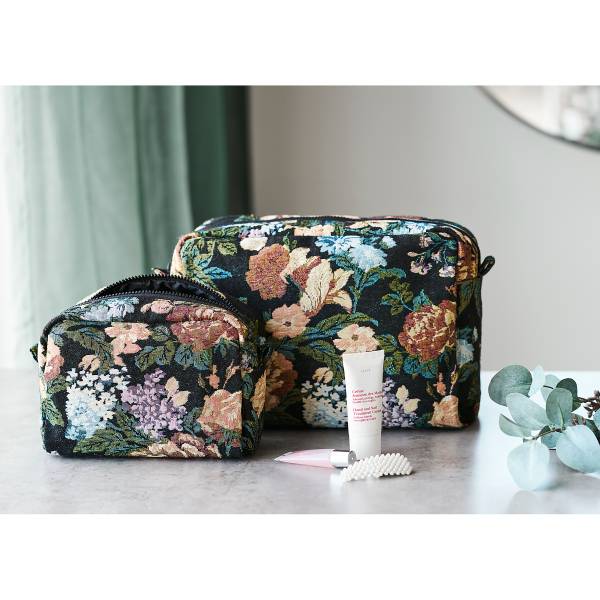 Set toilettassen Niaro polyester - zwart mix