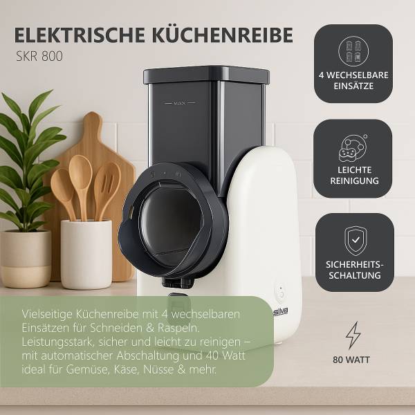 Elektrische Küchenreibe SKR 800 ABS - Weiß