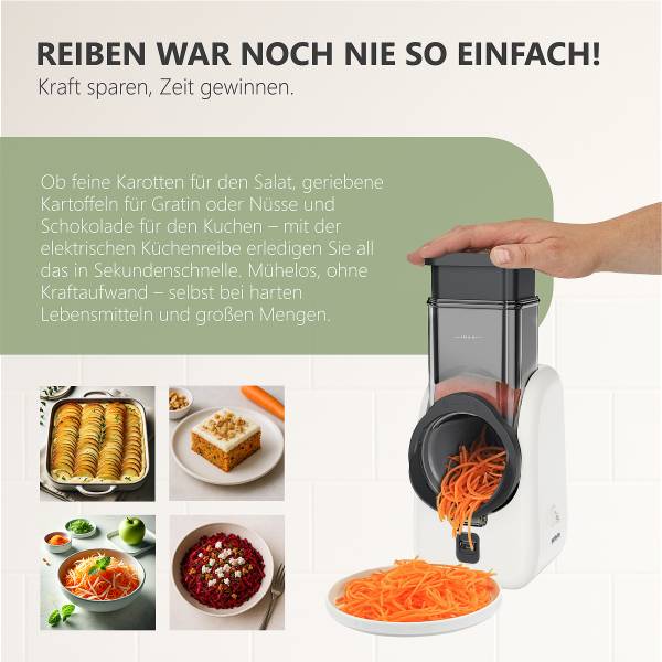 Elektrische Küchenreibe SKR 800 ABS - Weiß