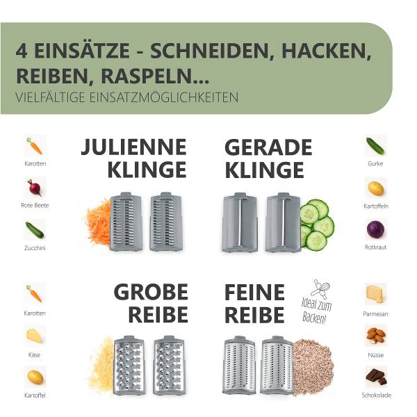 Elektrische Küchenreibe SKR 800 ABS - Weiß