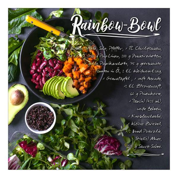 Quadro di vetro Rainbow Bowl Vetro - Multicolore