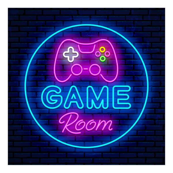 Quadro di vetro Game Room Vetro - Multicolore