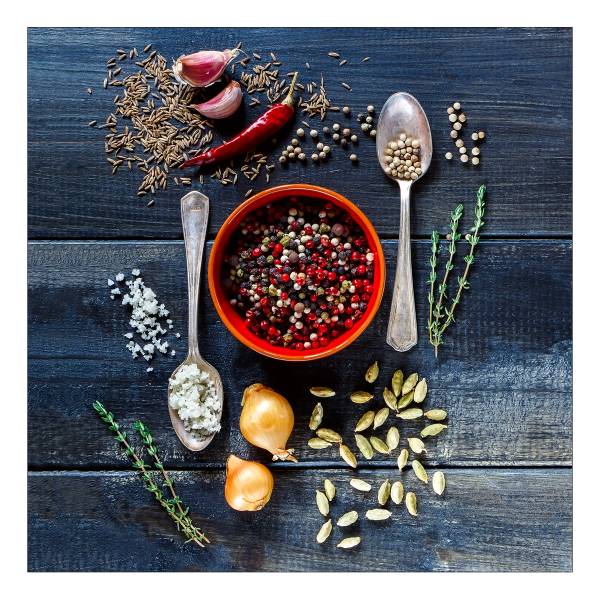 Glasbild Gewürzkreation Klarglas - Multicolor