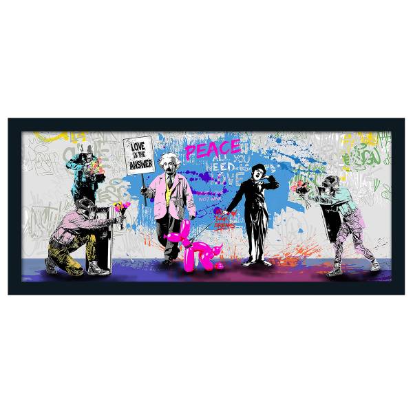 Leinwandbild Love Is The Answer Papier - Multicolor