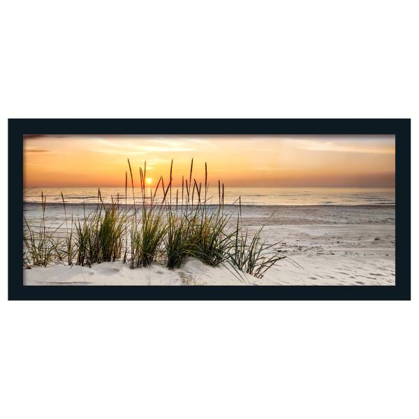 Leinwandbild Lonely Dune Papier - Multicolor