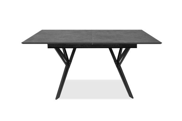 Table extensible Ahoro Noir - Acier - 160 x 76 x 90 cm