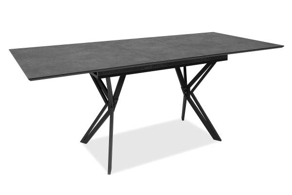 Table extensible Ahoro Noir - Acier - 160 x 76 x 90 cm