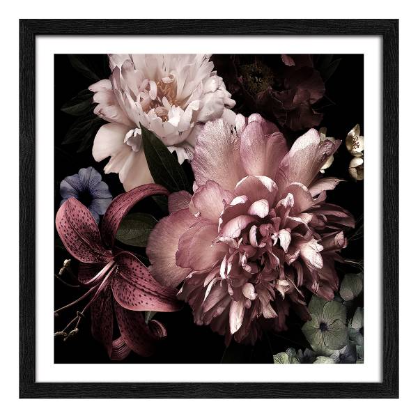 Holzbild Beautiful Roses Klarglas / MDF - Multicolor