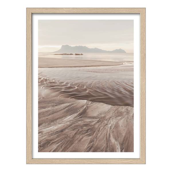 Houten afbeelding High and Low Tides B transparant glas/MDF - beige/bruin