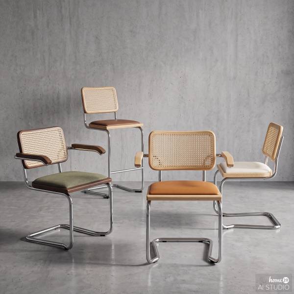 Tabouret de bar HOLM Type B rembourré Taupe