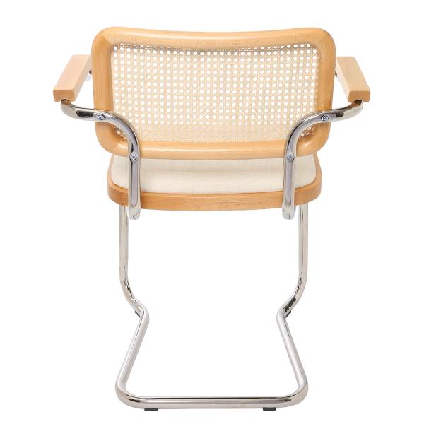 Armlehnenstuhl HOLM 2er-Set gepolstert Beige