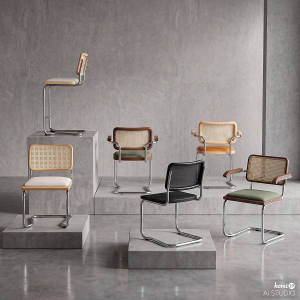 Barstuhl HOLM Typ B gepolstert Beige