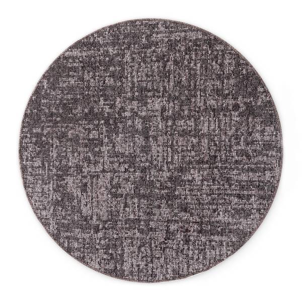 Tapis à mèches courtes Prisma rond Tissu - Marron - Brun rouge - Diamètre : 160 cm