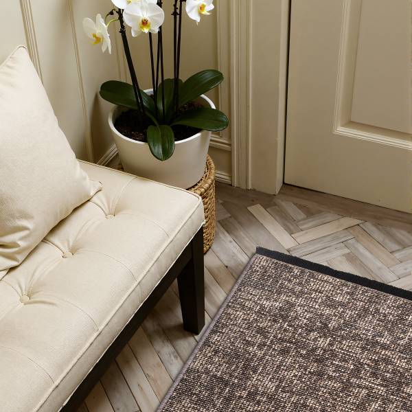 Läufer Prisma Webstoff - Beige - Kokosnuss Braun