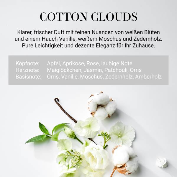 Duftkerze HOME & SOUL Cotton Clouds Sojawachs/Paraffinwachs/Duftanteil /Pinienholz - Grau