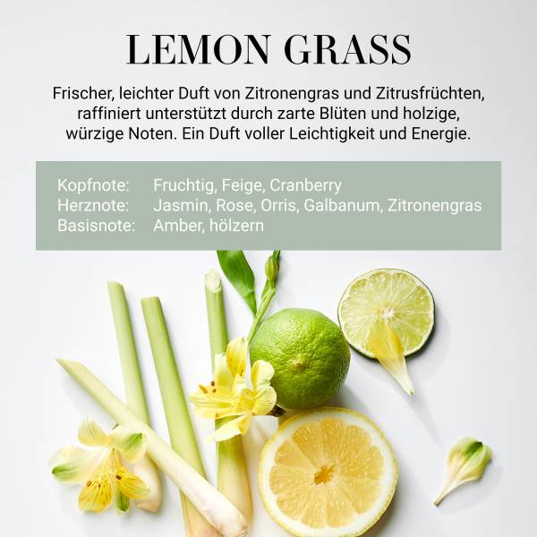 Duftkerze HOME & SOUL Lemon Grass Sojawachs/Paraffinwachs/Duftanteil /Pinienholz - Grün