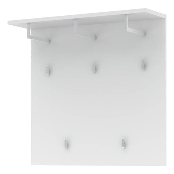 Garderobenpaneel Kibeni - 90 cm Weiß
