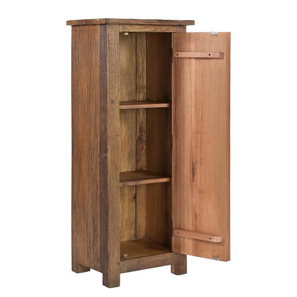 Mobile in legno massello RURY 1 anta Marrone - Legno - Legno massello - 50 x 130 x 40 cm
