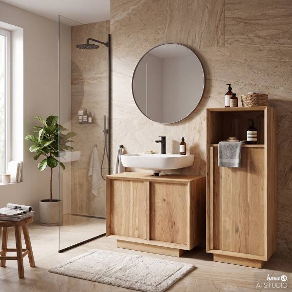 Massiver Midischrank MERIVO Akazie massiv