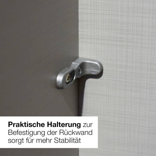 Drehtürenschrank Digit Typ B Saharagrau / Graphit - Breite: 225 cm - Ohne Spiegeltür/-en