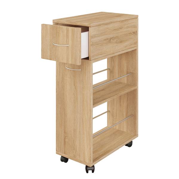 Scaffale da cucina con cassetto Tusal Effetto rovere