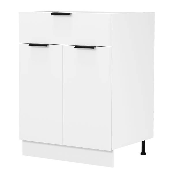 Mobile base con cassetto Fasola Bianco - Larghezza: 60 cm