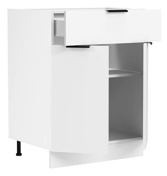 Mobile base con cassetto Fasola Bianco - Larghezza: 60 cm