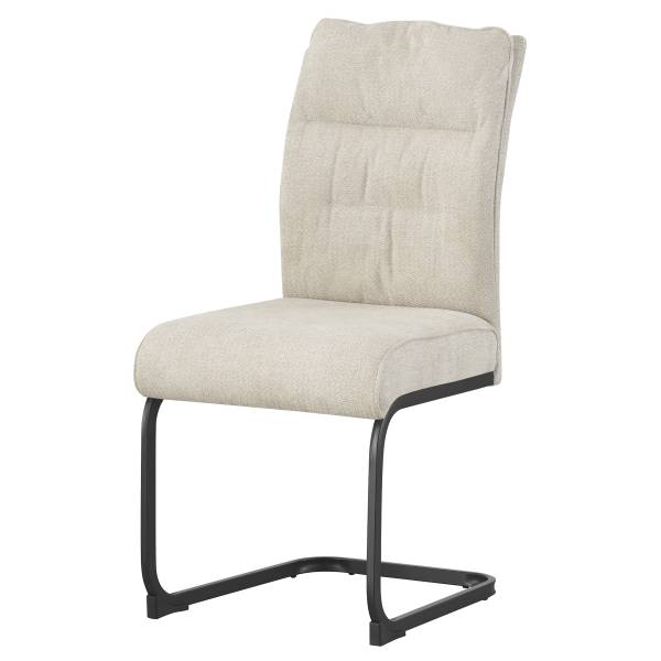 Chaise de salle à manger Frieda lot 2 Beige - Tissu - Fer - 47 x 94 x 61 cm