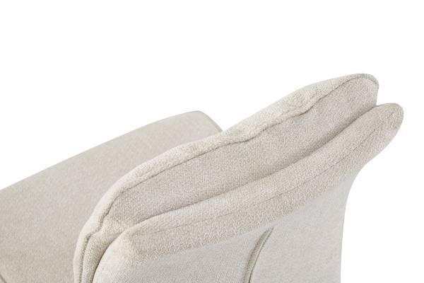 Chaise de salle à manger Frieda lot 2 Beige - Tissu - Fer - 47 x 94 x 61 cm