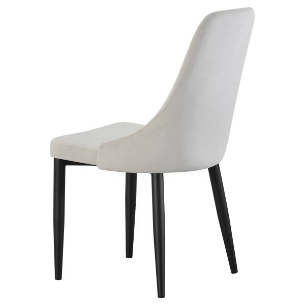 Esszimmerstuhl Claudia 2er Set Beige - Webstoff - Eisen - 44 x 88 x 58 cm