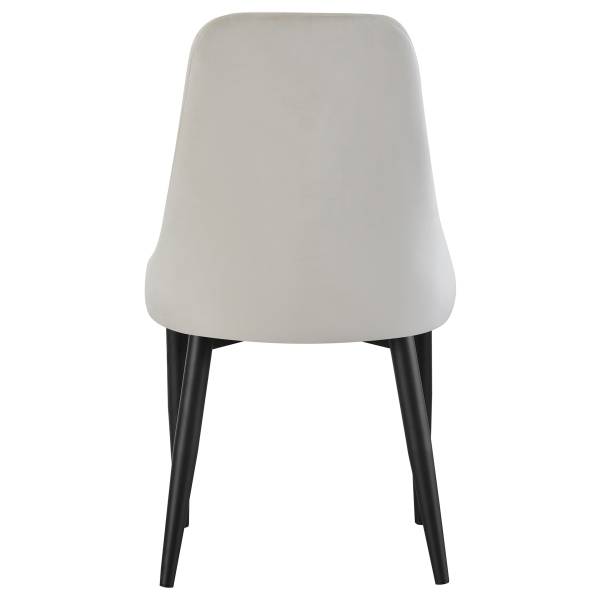 Esszimmerstuhl Claudia 2er Set Beige - Webstoff - Eisen - 44 x 88 x 58 cm