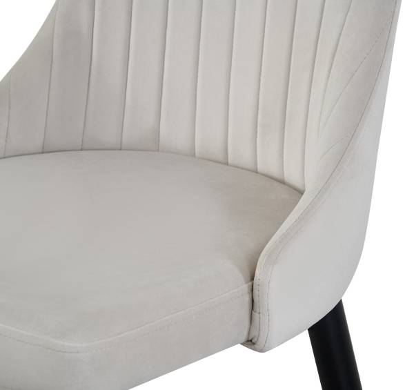Esszimmerstuhl Claudia 2er Set Beige - Webstoff - Eisen - 44 x 88 x 58 cm