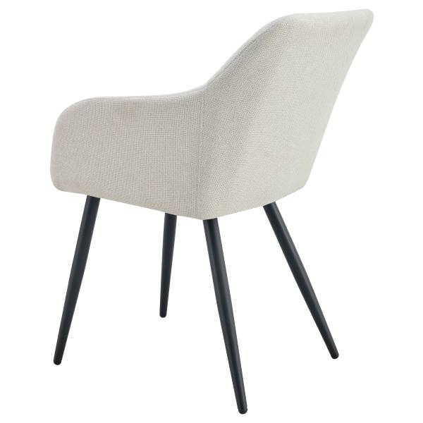 Armlehnenstuhl Lea 2er Set Beige - Webstoff - Eisen - 56 x 83 x 60 cm