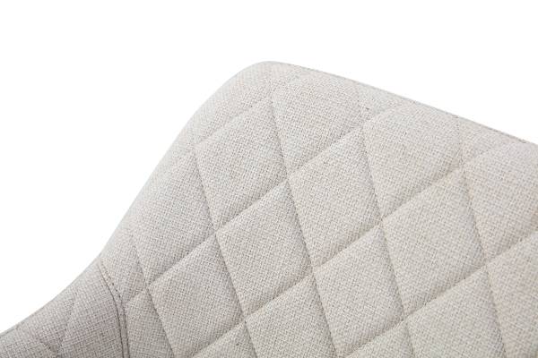 Armlehnenstuhl Lea 2er Set Beige - Webstoff - Eisen - 56 x 83 x 60 cm
