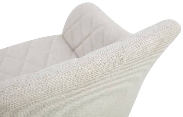 Armlehnenstuhl Lea 2er Set Beige - Webstoff - Eisen - 56 x 83 x 60 cm