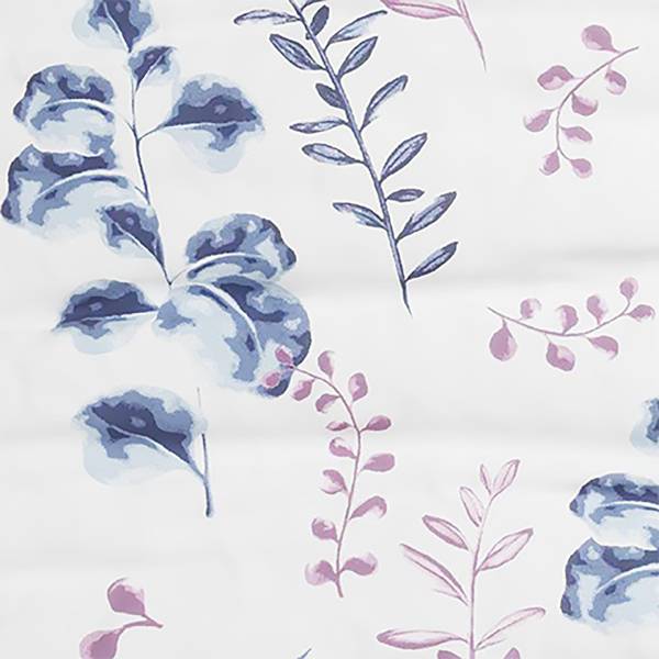 Satin-Bettwäsche Eucalipta Satin - Blau - 135 x 200 cm + Kissen 80 x 80 cm
