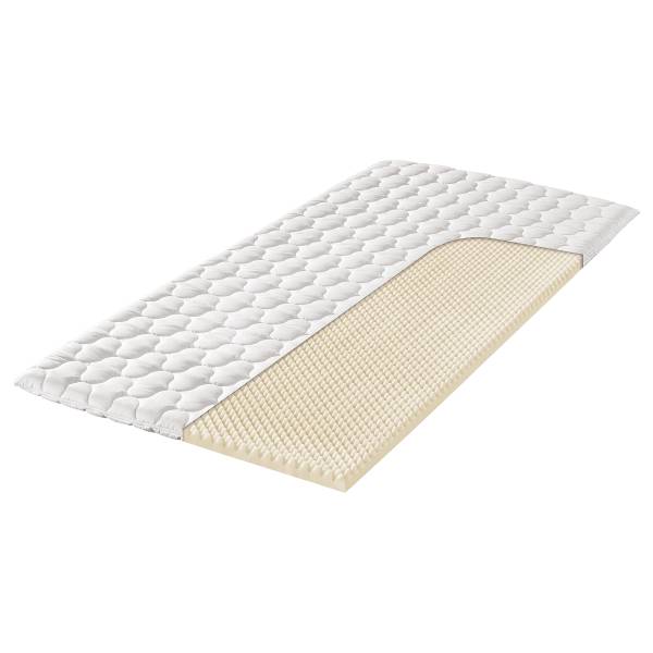 Topper noppenschuim Medisan Polly wit - 120 x 200 cm