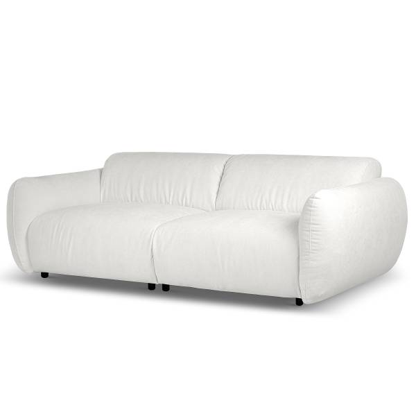 2,5-Sitzer Sofa NORDELLA Webstoff Stormy: Creme