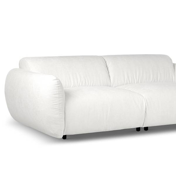 2,5-Sitzer Sofa NORDELLA Webstoff Stormy: Creme