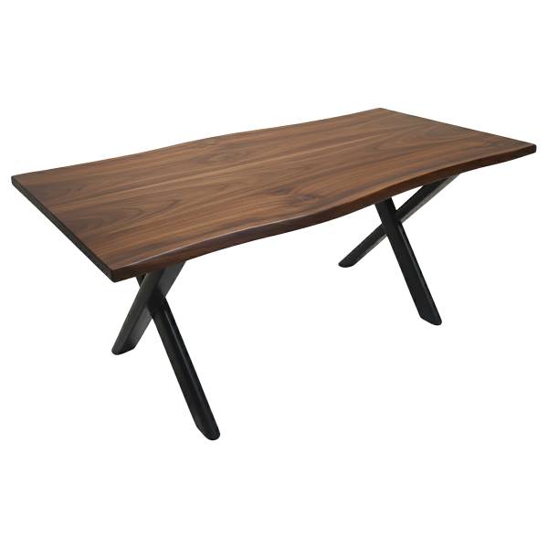 Table massif Huanru Acacia brun - 200 x 100 cm