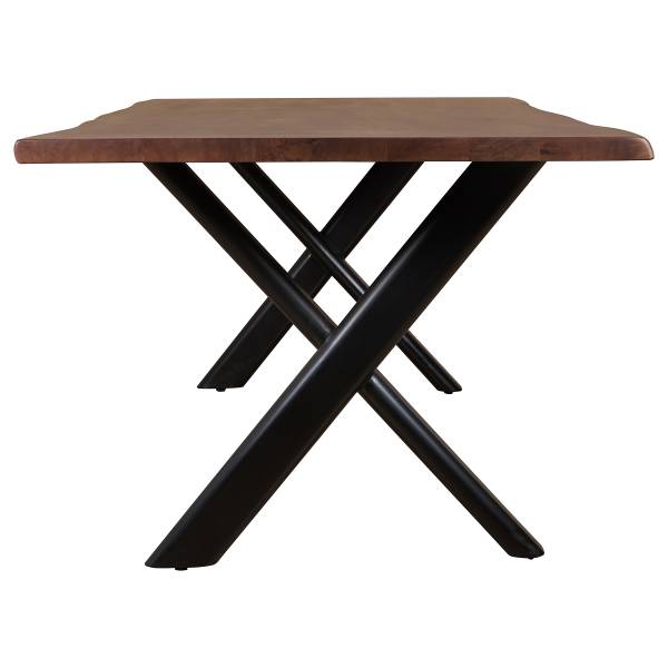 Table massif Huanru Acacia brun - 200 x 100 cm