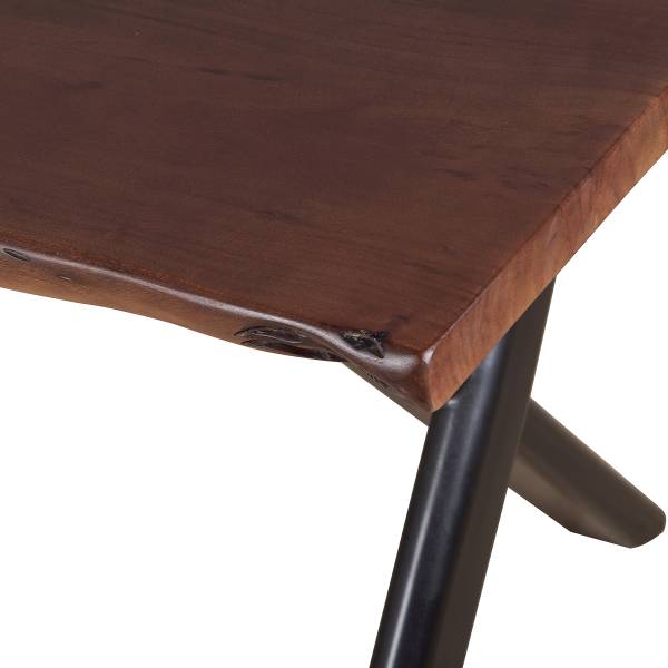 Table massif Huanru Acacia brun - 200 x 100 cm