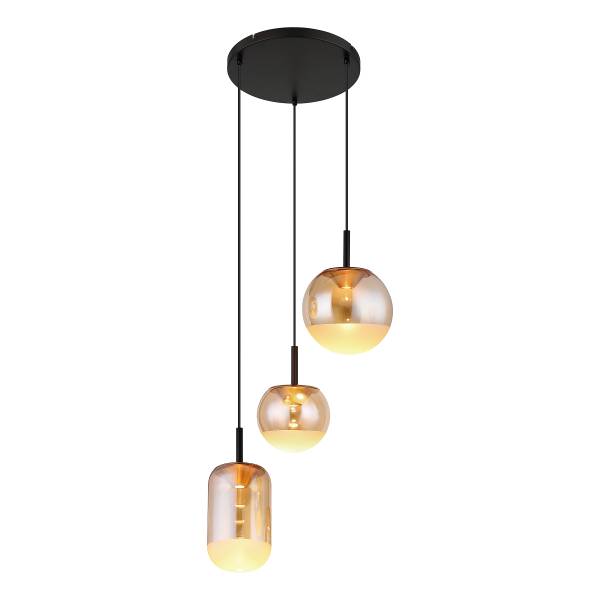 Hanglamp ORVIO type B gekleurd glas/ijzer - 1-lichts