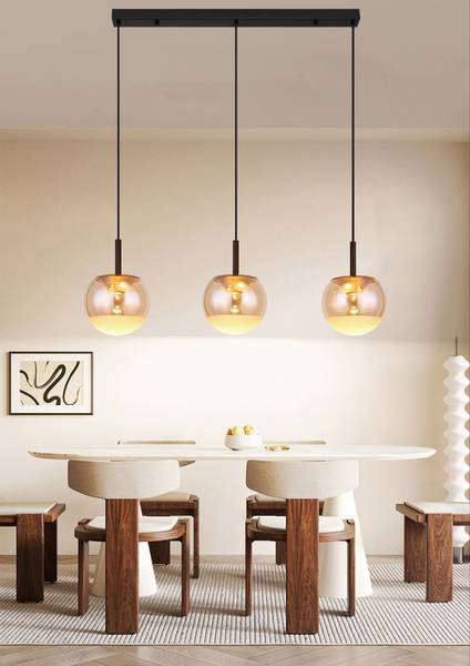 Hanglamp ORVIO type B gekleurd glas/ijzer - 1-lichts